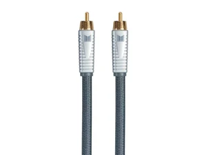 Monolith RCA Cable - 24K Gold Plated Connectors, AL foil, OFC Copper Braided Shield, 6 Feet, Silver Monolith RCA Cable - 24K Gold Plated Connectors, AL foil, OFC Copper Braided Shield, 6 Feet, Silver