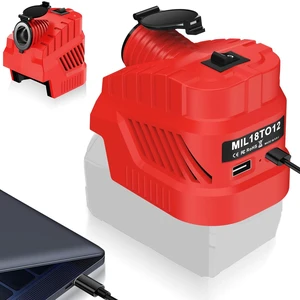 Step Down Converter for Milwaukee M18 18V Battery, 18V to 12V 20A 240W DC Power Supply with Cigarette Lighter Socket, USB A & TypeC 27W Fast Charging Port for Car Truck Golf Cart RC Vehicle Step Down Converter for Milwaukee M18 18V Battery, 18V to 12V 20A 240W DC Power Supply with Cigarette Lighter Socket, USB A & TypeC 27W Fast Charging Port for Car Truck Golf Cart RC Vehicle
