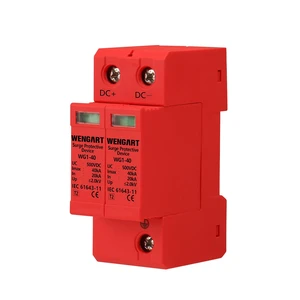 Surge Protective Arrester Device,DC500V 2P 20~40kA 36mm DIN Rail Mount,Low Voltage Arrester Device for Lightning Protection Power Distribution and Control Appliances Surge Protective Arrester Device,DC500V 2P 20~40kA 36mm DIN Rail Mount,Low Voltage Arrester Device for Lightning Protection Power Distribution and Control Appliances