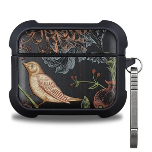 Black Solid Wood for AirPods Pro 3 Case (2025), Botanical Birds AirPods Pro Case 3rd Generation, Titanium metal Quick Released Keychain, Compatible with Wireless Charging, Hand-Drawn Style Black Solid Wood for AirPods Pro 3 Case (2025), Botanical Birds AirPods Pro Case 3rd Generation, Titanium metal Quick Released Keychain, Compatible with Wireless Charging, Hand-Drawn Style