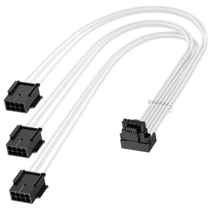 16Pin to 3X8Pin GPU Power 12VHPWR Adapter PCIe 5.0 Extension Cable Right Angled 12V-2X6 Male to Female, 90 Degree GPU Power Adapter Cable, for RTX 3090Ti 4080 4070 Super 5080 5070Ti-13inch 16Pin to 3X8Pin GPU Power 12VHPWR Adapter PCIe 5.0 Extension Cable Right Angled 12V-2X6 Male to Female, 90 Degree GPU Power Adapter Cable, for RTX 3090Ti 4080 4070 Super 5080 5070Ti-13inch
