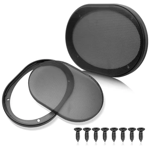 6x9 Inch Metal Mesh Round Speaker Grill Cover, 6x9 Universal Speaker Grills Decorative for Car Speaker Mounting Home Audio DIY, Mesh Subwoofer Grill Horn Guard Protective Case 6x9 Inch Metal Mesh Round Speaker Grill Cover, 6x9 Universal Speaker Grills Decorative for Car Speaker Mounting Home Audio DIY, Mesh Subwoofer Grill Horn Guard Protective Case