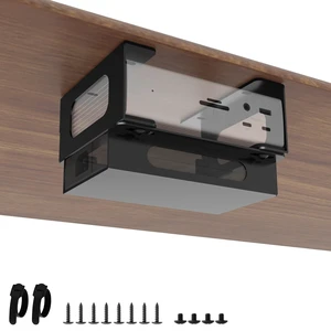 Metal Under Desk Mount Compatible with CalDigit TS4/ TS3 Plus/ TS5 Dock+ Power Bricks Adjustable Under Desk Holder for Thunderbolt 4/3/5 Docking Station Mounting Bracket with Cable Ties and Screws Metal Under Desk Mount Compatible with CalDigit TS4/ TS3 Plus/ TS5 Dock+ Power Bricks Adjustable Under Desk Holder for Thunderbolt 4/3/5 Docking Station Mounting Bracket with Cable Ties and Screws