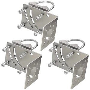 Antenna Mast Clamp,3PCS Pole Mount Bracket with Double U-Bolts, Antenna Pole Mount Kits Starlink Mount for Outside Home Antenna Pole Holder Adjustable Angle Antenna Mast Clamp,3PCS Pole Mount Bracket with Double U-Bolts, Antenna Pole Mount Kits Starlink Mount for Outside Home Antenna Pole Holder Adjustable Angle