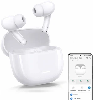 Redmi Buds 8 Lite True Wireless Earbuds, Bluetooth 5.4, 42dB Hybrid ANC, 8H/36H Battery, 12.4mm Driver, IP54, Dual Device, Fast Charging, 4.5g, iOS Android Compatible, White Redmi Buds 8 Lite True Wireless Earbuds, Bluetooth 5.4, 42dB Hybrid ANC, 8H/36H Battery, 12.4mm Driver, IP54, Dual Device, Fast Charging, 4.5g, iOS Android Compatible, White