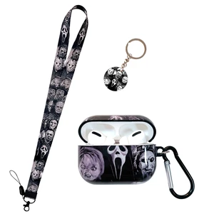 Cool Thrilling Scream Pattern Air pod Pro Soft TPU Casewith Horror Keychain and LanyardDesigned for Those who Like Man Women Girl Thrilling Horror Themes Cool Thrilling Scream Pattern Air pod Pro Soft TPU Casewith Horror Keychain and LanyardDesigned for Those who Like Man Women Girl Thrilling Horror Themes