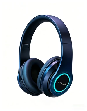 Premium Wireless Headphones Feature a Light-Emitting Function and can be Worn Above the Ears. They Offer a Playback time of 24 Hours and high-Resolution Audio (Black) Premium Wireless Headphones Feature a Light-Emitting Function and can be Worn Above the Ears. They Offer a Playback time of 24 Hours and high-Resolution Audio (Black)