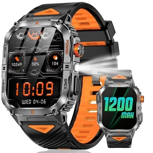 Military Smart Watch for Men, 2.01" Smartwatch with 1200mAh Battery, Flashlight, Answer/Make Calls, Heart Rate/Sleep Monitor 100+ Sport Modes Fitness Tracker for Android/iPhone (Silver) Military Smart Watch for Men, 2.01" Smartwatch with 1200mAh Battery, Flashlight, Answer/Make Calls, Heart Rate/Sleep Monitor 100+ Sport Modes Fitness Tracker for Android/iPhone (Silver)