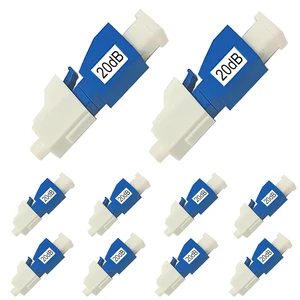 10Pcs LC Fiber Optic attenuator, Fiber Signal Attenuation Converter, LC Inserts Connector Single Mode (LC-UPC, 20dB) 10Pcs LC Fiber Optic attenuator, Fiber Signal Attenuation Converter, LC Inserts Connector Single Mode (LC-UPC, 20dB)