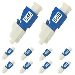 10Pcs LC Fiber Optic attenuator, Fiber Signal Attenuation Converter, LC Inserts Connector Single Mode (LC-UPC, 5dB) 10Pcs LC Fiber Optic attenuator, Fiber Signal Attenuation Converter, LC Inserts Connector Single Mode (LC-UPC, 5dB)