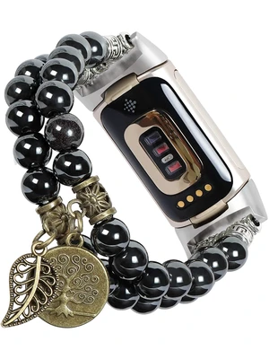 Compatible with Fitbit Charge 5/6 Band Agate Natural Gemstone Beads Bracelet for Women Energy Stones Healing Crystal Stretch Chakra Bracelets Tree of Life Obsidian 5½"-6" Compatible with Fitbit Charge 5/6 Band Agate Natural Gemstone Beads Bracelet for Women Energy Stones Healing Crystal Stretch Chakra Bracelets Tree of Life Obsidian 5½"-6"