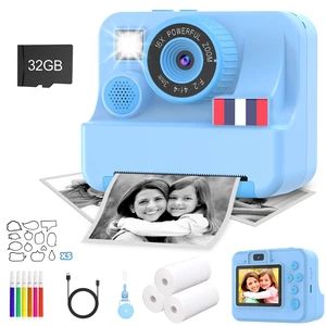 Instant Print Camera for Kids - Christmas Birthday Girls Boys Gifts for Age 3 4 5 6 7 8 9 10 Year Old, 2.4 Inch Screen Kids Instant Camera, Kid Digital Video Dual Cameras with 32 GB SD Card Instant Print Camera for Kids - Christmas Birthday Girls Boys Gifts for Age 3 4 5 6 7 8 9 10 Year Old, 2.4 Inch Screen Kids Instant Camera, Kid Digital Video Dual Cameras with 32 GB SD Card