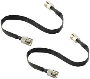 2-Pack 11.8in UHF Female to UHF Female Door/Window Pass Through Flat Coaxial Cable SO-239 to SO239 Coax Window Pass Through for Amateur Radio (ham Radio), CB Radio 2-Pack 11.8in UHF Female to UHF Female Door/Window Pass Through Flat Coaxial Cable SO-239 to SO239 Coax Window Pass Through for Amateur Radio (ham Radio), CB Radio