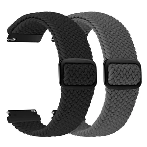 2 Pack 20mm Quick Release Braided Bands Compatible with Garmin Venu, Forerunner 55/165/245/645, Vivoactive 6/5/3, Adjustable Band for Amazfit Active/Bip 3 2 Pack 20mm Quick Release Braided Bands Compatible with Garmin Venu, Forerunner 55/165/245/645, Vivoactive 6/5/3, Adjustable Band for Amazfit Active/Bip 3