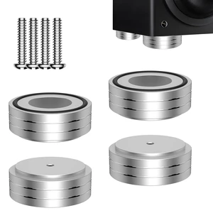 HiFi Speaker Spikes Stand Feet, 58 * 22MM, 4X Isolation Feet Pad Speaker Isolator Shock Absorber with Rubber Ring and Mounting Screws(M4*0.7) for AMP Turntable DAC Recorder HiFi Speaker Spikes Stand Feet, 58 * 22MM, 4X Isolation Feet Pad Speaker Isolator Shock Absorber with Rubber Ring and Mounting Screws(M4*0.7) for AMP Turntable DAC Recorder