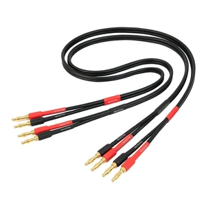 Banana Plug to Banana Plug Speaker Cable, 12awg tinned Oxygen Free Copper (OFC) Silicone Rubber Cable (2FT) Banana Plug to Banana Plug Speaker Cable, 12awg tinned Oxygen Free Copper (OFC) Silicone Rubber Cable (2FT)
