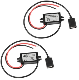 2-Pack Waterproof DC 12V/24V to 5V 3A Buck Converter, USB Output Stable 5V/3A Output, Waterproof Sealed Enclosure, Built-in Multi-Protection, For Automotive & DIY Electronics Projects 2-Pack Waterproof DC 12V/24V to 5V 3A Buck Converter, USB Output Stable 5V/3A Output, Waterproof Sealed Enclosure, Built-in Multi-Protection, For Automotive & DIY Electronics Projects