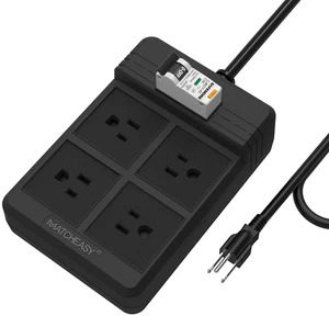 GFCI Power Strip with 4 Outlets, 30mA RCBO Circuit Breaker, Black 14AWG Heavy Duty Cord,5.9FT Cord with Leakage Protection & Reset Button for Workshop,Garage, Jobsite, Home Office GFCI Power Strip with 4 Outlets, 30mA RCBO Circuit Breaker, Black 14AWG Heavy Duty Cord,5.9FT Cord with Leakage Protection & Reset Button for Workshop,Garage, Jobsite, Home Office