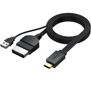 HDMI Adapter for Original Xbox Console, Plug & Play, Liner Desgin Native Component Signals HDMI Cable Compatible with Original Xbox Console HDMI Adapter for Original Xbox Console, Plug & Play, Liner Desgin Native Component Signals HDMI Cable Compatible with Original Xbox Console