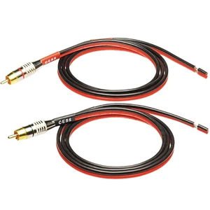 RCA Male to Speaker Wire Cable, 3 ft, 2-Pack High level signal speaker wire to RCA adapter RCA Male to Speaker Wire Cable, 3 ft, 2-Pack High level signal speaker wire to RCA adapter