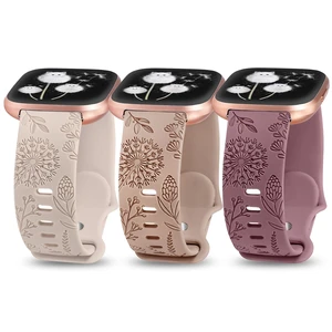 3 Packs Floral Engraved Band Compatible with Fitbit Versa 2 Band/Versa Lite/Versa Band Women, Cute Soft Silicone Dandelion Flower Pattern Sport Designer Fancy Summer Strap for Versa 2 3 Packs Floral Engraved Band Compatible with Fitbit Versa 2 Band/Versa Lite/Versa Band Women, Cute Soft Silicone Dandelion Flower Pattern Sport Designer Fancy Summer Strap for Versa 2