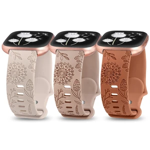 3 Packs Floral Engraved Band Compatible with Fitbit Versa 2 Band/Versa Lite/Versa Band Women, Cute Soft Silicone Dandelion Flower Pattern Sport Designer Fancy Summer Strap for Versa 2 3 Packs Floral Engraved Band Compatible with Fitbit Versa 2 Band/Versa Lite/Versa Band Women, Cute Soft Silicone Dandelion Flower Pattern Sport Designer Fancy Summer Strap for Versa 2
