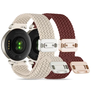 Nylon Watch Bands for Garmin Lily 2/Lily 2 Active Women 2 Pack 14mm Soft Stretch Braided Adjustable Wristband Magnetic Buckle Sport Strap for Garmin Lily 2 Classic Accessory Nylon Watch Bands for Garmin Lily 2/Lily 2 Active Women 2 Pack 14mm Soft Stretch Braided Adjustable Wristband Magnetic Buckle Sport Strap for Garmin Lily 2 Classic Accessory