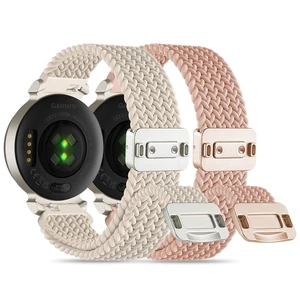 Nylon Watch Bands for Garmin Lily 2/Lily 2 Active Women 2 Pack 14mm Soft Stretch Braided Adjustable Wristband Magnetic Buckle Sport Strap for Garmin Lily 2 Classic Accessory Nylon Watch Bands for Garmin Lily 2/Lily 2 Active Women 2 Pack 14mm Soft Stretch Braided Adjustable Wristband Magnetic Buckle Sport Strap for Garmin Lily 2 Classic Accessory