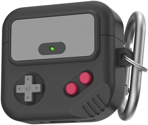 AirPods 5 case & airpods 4 case, Retro Game Design with Lock Compatible with AirPods 5 (2026) & 4 (2024), Anti-Drop Silicone Case cover with Carabiner, Easy Open /Close, Black AirPods 5 case & airpods 4 case, Retro Game Design with Lock Compatible with AirPods 5 (2026) & 4 (2024), Anti-Drop Silicone Case cover with Carabiner, Easy Open /Close, Black