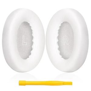 Replacement Ear Pads for Bose QC Ultra and QC Ultra 2, White Smoke Upgraded Memory Foam Ear Cushions with Soft Protein Leather for Enhanced Comfort and Noise Isolation Replacement Ear Pads for Bose QC Ultra and QC Ultra 2, White Smoke Upgraded Memory Foam Ear Cushions with Soft Protein Leather for Enhanced Comfort and Noise Isolation