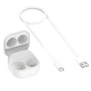 Charging Case Compatible for Samsung Galaxy Buds Fan Edition(FE) SM-R400, Charger Cradle Station Box with Type-C USB Cable for Samsung Galaxy Buds FE Earbuds (White) Charging Case Compatible for Samsung Galaxy Buds Fan Edition(FE) SM-R400, Charger Cradle Station Box with Type-C USB Cable for Samsung Galaxy Buds FE Earbuds (White)