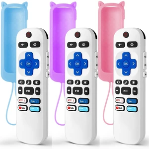 (Pack of 3) Replacement Remote Only for Roku TV with Soft Protective Cover Remote for TCL/Onn/Hisense/Sharp/Element/Philips Roku Smart TV (Elegant White)Remote BackupNo SetupGlow in The Dark (Pack of 3) Replacement Remote Only for Roku TV with Soft Protective Cover Remote for TCL/Onn/Hisense/Sharp/Element/Philips Roku Smart TV (Elegant White)Remote BackupNo SetupGlow in The Dark