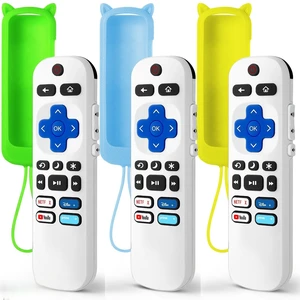 (Pack of 3) Replacement Remote Only for Roku TV with Soft Protective Cover Remote for TCL/Onn/Hisense/Sharp/Element/Philips Roku Smart TV (Elegant White)Remote BackupNo SetupGlow in The Dark (Pack of 3) Replacement Remote Only for Roku TV with Soft Protective Cover Remote for TCL/Onn/Hisense/Sharp/Element/Philips Roku Smart TV (Elegant White)Remote BackupNo SetupGlow in The Dark
