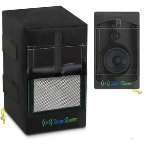 Two Black Waterproof 600D Outdoor Speaker Covers for C-Bracket Mounted Speakers Fits Yamaha NS-AW150, Polk Audio Atrium 5 (Max Dimensions: H 12.8" x W 7.9" x D 8.9") Two Black Waterproof 600D Outdoor Speaker Covers for C-Bracket Mounted Speakers Fits Yamaha NS-AW150, Polk Audio Atrium 5 (Max Dimensions: H 12.8" x W 7.9" x D 8.9")