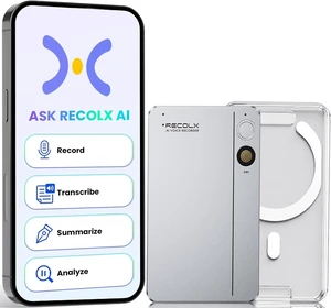 Tap AI Recorder with Transcription Summaries, 64GB Audio Recorder AI Noise Cancellation, Real-Time Analysis,154 Languages, Digital Voice Recorder for Meetings, Lectures, Interviews, Calls Tap AI Recorder with Transcription Summaries, 64GB Audio Recorder AI Noise Cancellation, Real-Time Analysis,154 Languages, Digital Voice Recorder for Meetings, Lectures, Interviews, Calls