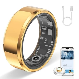 Smart Ring for Women & Men, Smart Rings Health Tracker(Gold, #8) Heart Rate, Sleep Monitoring, Long Lasting Battery, IP68 Waterproof Fitness Ring for iOS & Android, No Subscription Fee Smart Ring for Women & Men, Smart Rings Health Tracker(Gold, #8) Heart Rate, Sleep Monitoring, Long Lasting Battery, IP68 Waterproof Fitness Ring for iOS & Android, No Subscription Fee