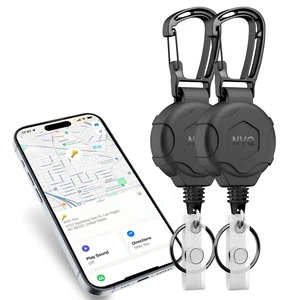 Retractable Key Finder, Works with Apple Find My Tracker, Black 2Packs Works with Apple Find My iOS tracker with 80dB alert,heavy-duty 32" stainless steel cord supporting 20 keys,secure carabiner Retractable Key Finder, Works with Apple Find My Tracker, Black 2Packs Works with Apple Find My iOS tracker with 80dB alert,heavy-duty 32" stainless steel cord supporting 20 keys,secure carabiner