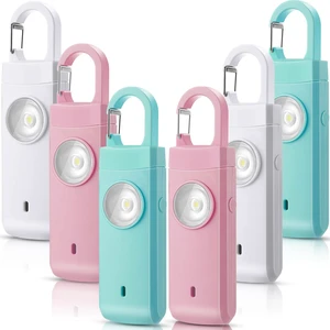 6 Pcs 130 dB Personal Safety Alarm for Women, Macarons, Snap Rechargeable Safety Loud Siren with LED Strobe Light, Low Battery Notice, Personal Alarm Keychains Gifts for Mom Girl 6 Pcs 130 dB Personal Safety Alarm for Women, Macarons, Snap Rechargeable Safety Loud Siren with LED Strobe Light, Low Battery Notice, Personal Alarm Keychains Gifts for Mom Girl