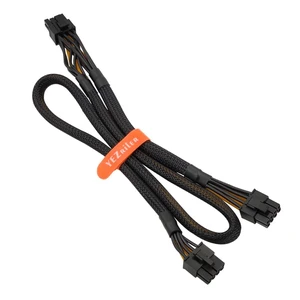 PCIe Cable - 8 Pin Male to Dual 8 Pin (6+2) Male Power Adapter, Sleeved 25-inch+9-inch (63cm+23cm) for Seasonic PSUs PCIe Cable - 8 Pin Male to Dual 8 Pin (6+2) Male Power Adapter, Sleeved 25-inch+9-inch (63cm+23cm) for Seasonic PSUs