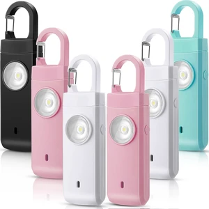 6 Pcs 130 dB Personal Safety Alarm for Women, Multicolor, Snap Rechargeable Safety Loud Siren with LED Strobe Light, Low Battery Notice, Personal Alarm Keychains Gifts for Mom Girl 6 Pcs 130 dB Personal Safety Alarm for Women, Multicolor, Snap Rechargeable Safety Loud Siren with LED Strobe Light, Low Battery Notice, Personal Alarm Keychains Gifts for Mom Girl