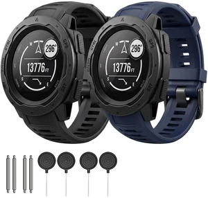 2 Pack Waterproof Bands Compatible with Garmin Instinct/Instinct 2 Bands 22mm Soft Silicone Replacement Wristbands for Garmin Instinct Esports/Solar/Tactical 2 Pack Waterproof Bands Compatible with Garmin Instinct/Instinct 2 Bands 22mm Soft Silicone Replacement Wristbands for Garmin Instinct Esports/Solar/Tactical