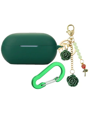 Case for Beats Solo Buds Case Cover with Flower Keychain, Cute Soft Silicone Shockproof Protective Skin Cases for Beats Solo Buds Wireless Earbuds with Carabiner for Women Girl (Green) Case for Beats Solo Buds Case Cover with Flower Keychain, Cute Soft Silicone Shockproof Protective Skin Cases for Beats Solo Buds Wireless Earbuds with Carabiner for Women Girl (Green)