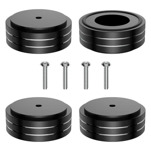 4 Pcs Speaker Feet, 58x22mm Speaker Spikes HiFi Isolation Feet Aluminum Stand Speakers Spikes Audio Pads Turntable Feet for HiFi Amplifier/Speaker/Turntable/Player (Black) 4 Pcs Speaker Feet, 58x22mm Speaker Spikes HiFi Isolation Feet Aluminum Stand Speakers Spikes Audio Pads Turntable Feet for HiFi Amplifier/Speaker/Turntable/Player (Black)