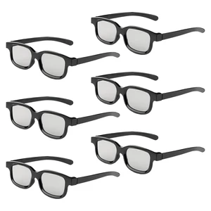 Real 3D Glasses, 6-Pack Circular Polarized Passive 3D Glasses for Real Cinema, 3D TV, and Projectors Non-Flashing Home & Theater Use Real 3D Glasses, 6-Pack Circular Polarized Passive 3D Glasses for Real Cinema, 3D TV, and Projectors Non-Flashing Home & Theater Use