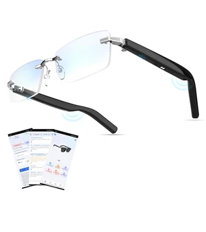 AI Smart Bluetooth Glasses for Men and Women with Chat GPT, Translation Glasses with 115 Languages and Rimless Blue Light Blocking Lens, Hands-Free Calls, Indoor Protection for Iphone Android Music AI Smart Bluetooth Glasses for Men and Women with Chat GPT, Translation Glasses with 115 Languages and Rimless Blue Light Blocking Lens, Hands-Free Calls, Indoor Protection for Iphone Android Music
