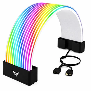 Osprey ARGB PSU Cable Cover, 24-Pin ATX, 108 LED ARGB, 5V 3-Pin, Black Flexible cover,organize and cover visible power wiring,striking RGB lighting feature inside your PC case,three clip types Osprey ARGB PSU Cable Cover, 24-Pin ATX, 108 LED ARGB, 5V 3-Pin, Black Flexible cover,organize and cover visible power wiring,striking RGB lighting feature inside your PC case,three clip types