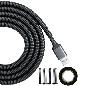 Split Wire Loom Automotive, 25ft 1/4in Heat Resistance Cable Sleeve Cable Management Sleeves, Cord Protectors From Pets No Chew, Wire Sleeve for Automotive Wiring, Home Office Cord Organization Split Wire Loom Automotive, 25ft 1/4in Heat Resistance Cable Sleeve Cable Management Sleeves, Cord Protectors From Pets No Chew, Wire Sleeve for Automotive Wiring, Home Office Cord Organization