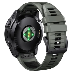 for Fenix 7X Pro/6X Pro Band for Fenix 6X Strap Fenix 7X Band 26mm Width Fenix 5X Plus Wristband for Descent Mk2i/tactix Delta/tactix 7 Pro Soft Silicone Watch(Pale Green-Black) for Fenix 7X Pro/6X Pro Band for Fenix 6X Strap Fenix 7X Band 26mm Width Fenix 5X Plus Wristband for Descent Mk2i/tactix Delta/tactix 7 Pro Soft Silicone Watch(Pale Green-Black)