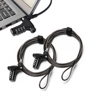 2 Pack Universal Laptop Combination Lock, 2M/6.6FT Laptop Locking Cable, 4-Digit Resettable Password Anti-Theft Heavy Duty Computer Lock, Security Locks for Laptops, Notebooks Weatherproof 2 Pack Universal Laptop Combination Lock, 2M/6.6FT Laptop Locking Cable, 4-Digit Resettable Password Anti-Theft Heavy Duty Computer Lock, Security Locks for Laptops, Notebooks Weatherproof
