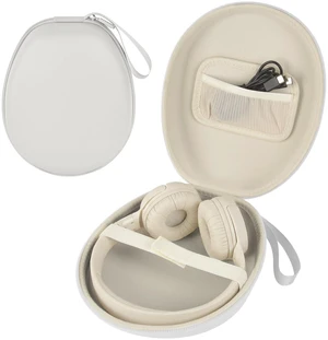 Hard Headphone Case for JBL/for Sony/for Beats/for Anker for Bose/ for Apple/ for JLab, Elastic Strap, Mesh Pocket, Nylon, Home, Travel, Luggage, Commuting, Case Only, White Hard Headphone Case for JBL/for Sony/for Beats/for Anker for Bose/ for Apple/ for JLab, Elastic Strap, Mesh Pocket, Nylon, Home, Travel, Luggage, Commuting, Case Only, White